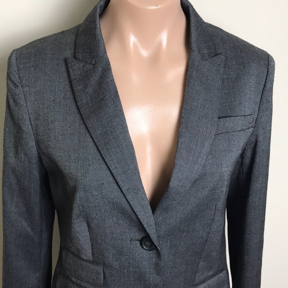 Banana Republic Dark Gray Blazer Jacket Size 4 - Picture 2 of 7